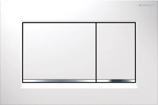 Geberit Sigma30 Betätigungsplatte Chrom Matt/Glanz 2-Mengen-Spülung Wandmontage